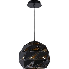 Nowoczesna Lampa wisząca geometryczna Malunga 25 Czarno-Złota Lucide do salonu, sypialni i kuchni.