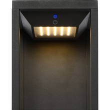 Kinkiet zewnętrzny nowoczesny Tenso Solar LED Aluminium Lucide na taras, elewacje i nad drzwi.