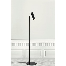 Minimalistyczna Lampa podłogowa tuba Mib 6 Czarna Dftp do salonu, sypialni i gabinetu.