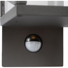 Kinkiet zewnętrzny z czujnikiem ruchu Clairette LED Czarny Lucide na taras, elewacje i nad drzwi.