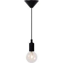 Dekoracyjna Lampa wisząca "żarówka" na kablu Fix Czarna Lucide do salonu, sypialni i poczekalni.