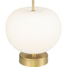Glamour Lampa stołowa szklana kula Apple Opal/Złoty Altavola do salonu i sypialni.