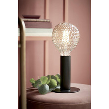 Minimalistyczna Lampa stołowa "żarówka" Dean Czarna Nordlux do salonu, sypialni i przedpokoju.