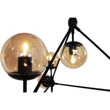 Lampa wisząca szklana designerska Astrifero 10 Czarno Bursztynowa Step Into Design do salonu, holu i recepcji.