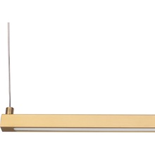 Stylowa Lampa wisząca podłużna Beam 80 Złota Step Into Design nad stół, biurko lub do recepcji.