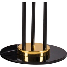 Glamour Lampa podłogowa 3 punktowa Golden Pipe 3 Czarno Złota Step Into Design do sypialni i salonu.