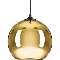 Designerska Lampa wisząca szklana kula Mirrow Glow 40 Złota Lustro Step Into Design do salonu, kuchni i holu.