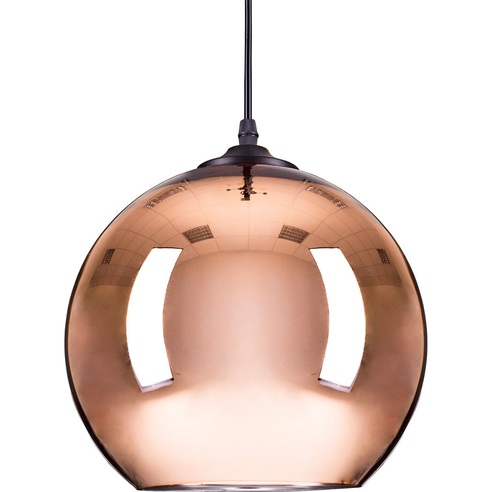 Designerska Lampa wisząca szklana kula Mirrow Glow Miedziana Lustro Step Into Design do salonu, kuchni i holu.