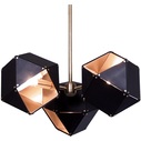 Lampa wisząca designerska New Geometry 3 Czarno Złota Step Into Design do salonu, kuchni i holu.