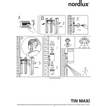 Kinkiet ogrodowy z czujnikiem Tin Maxi Sensor Czarny Nordlux na taras, elewacje i nad drzwi.
