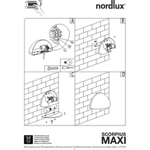 Kinkiet ogrodowy Scorpius Maxi Miedziany Nordlux na taras, elewacje i nad drzwi.