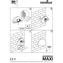 Kinkiet ogrodowy Scorpius Maxi Stal Galwanizowana Nordlux na taras, elewacje i nad drzwi.
