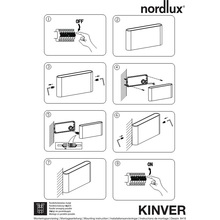 Kinkiet zewnętrzny elewacyjny Kinver LED Biały Nordlux na taras, elewacje i nad drzwi.