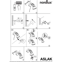 Skandynawski Kinkiet loft Aslak Biały Nordlux do przedpokoju i salonu.