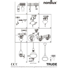 Lampa wisząca industrialna Trude 22,5 Czarna Nordlux do sypialni, salonu i kuchni.