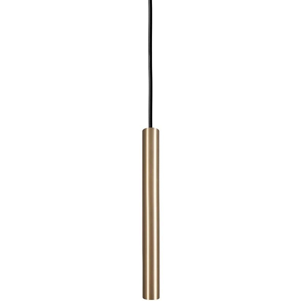 Minimalistyczna Lampa wisząca tuba glamour Laser 49 Mosiądz/Czarny Nowodvorski do kuchni, salonu i jadalni.