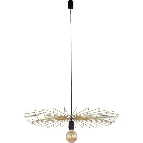 Dekoracyjna Złota lampa wisząca druciana Umbrella 78 Nowodvorski do salonu, sypialni i poczekalni.