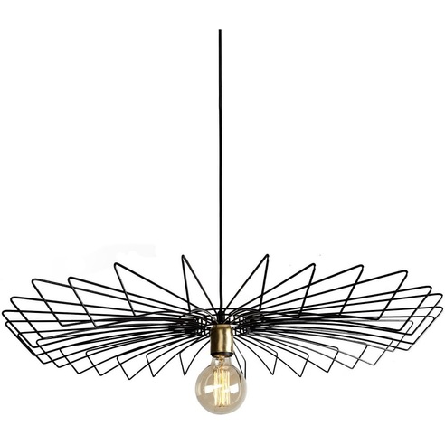 Lampa wisząca druciana loft Umbrella 78 Czarna Nowodvorski do sypialni, salonu i kuchni.