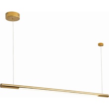 Stylowa Złota lampa wisząca podłużna glamour Organic 150 Led MaxLight nad stół, biurko lub do recepcji.