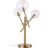 Nowoczesna Lampa stołowa szklane kule Lollipop Przeźroczysta MaxLight do sypialni i salonu.