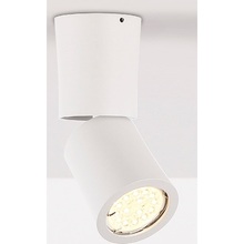 Minimalistyczny i kierunkowy Reflektor sufitowy tuba Dot Biały MaxLight do kuchni i przedpokoju.