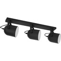 Skandynawski Plafon sufitowy potrójny Spectra III Czarny TK Lighting do salonu, sypialni i kuchni.