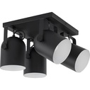 Skandynawski Plafon sufitowy 4 punktowy Spectra IV Czarnytk Lighting do salonu, sypialni i kuchni.