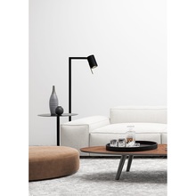 Lampa podłogowa minimalistyczna Lesley Czarna Lucide do salonu, sypialni i gabinetu.