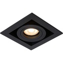 CHIMNEY Recessed lampa spot kwadratowy czarny Lucide