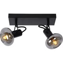 MADEE lampa sufitowa 2 czarny/szkło dymione Lucide