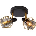 NILA lampa sufitowa 2 czarny/szkło dymione Lucide