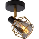 NILA lampa sufitowa 1 czarny/szkło dymione Lucide