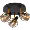NILA lampa sufitowa 3 czarny/szkło dymione Lucide