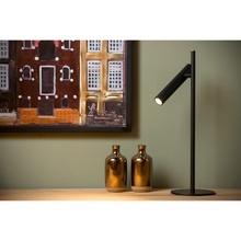 Lampa biurkowa minimalistyczna Philon Led Czarny Lucide do gabinetu i pracowni.