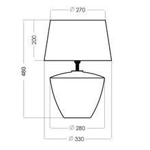 Lampa stołowa szklana Parma Beżowa 4Concept do sypialni, salonu i przedpokoju.