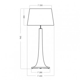 Lampa stołowa LOZANNA TRANSPARENT BLACK Biała 2