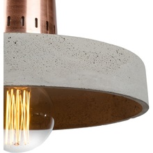 Industrialna Lampa betonowa wisząca Korta 33 Naturalna/ Miedź LoftLight do sypialni, salonu i kuchni.