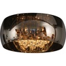 Stylizowany Plafon szklany okrągły glamour Pearl 40 Chrom Lucide do sypialni, salonu i przedpokoju.