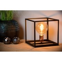 Industrialna Lampa stołowa druciana loft Arthur Czarna Lucide do sypialni i salonu.