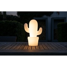 Lampa ogrodowa stołowa Cactus LED Biała Lucide na taras i balkon.