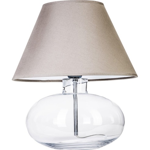 Lampa stołowa szklana Bergen Szara 4Concepts do sypialni, salonu i przedpokoju.