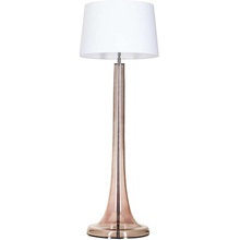 Lampa podłogowa szklana glamour Zürich Biała 4Concepts do salonu i sypialni.