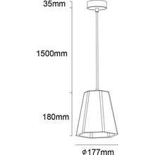 Loftowa Lampa betonowa wisząca Alhena 17 Ciemno szara Lumatix salonu, jadalni i kuchni.
