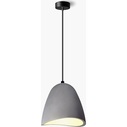 Loftowa Lampa betonowa wisząca Antares 18 Ciemno szara Lumatix salonu, jadalni i kuchni.