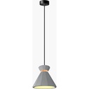 Loftowa Lampa betonowa wisząca Mirzam 20 Ciemno szara Lumatix salonu, jadalni i kuchni.