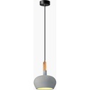 Loftowa Lampa betonowa wisząca Rigel 17 Ciemno szara Lumatix salonu, jadalni i kuchni.