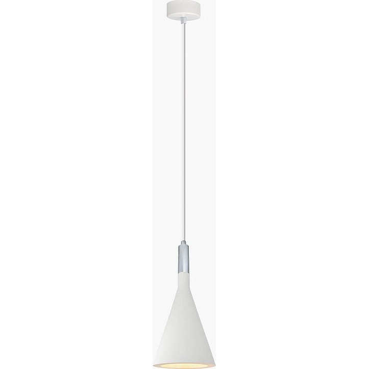 Loftowa Lampa gipsowa wisząca Porcjon 16 Biała Lumatix salonu, jadalni i kuchni.