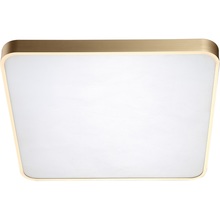 Stylizowany Plafon kwadratowy glamour SIERRA 40 LED złoty ZumaLine do sypialni, salonu i przedpokoju.