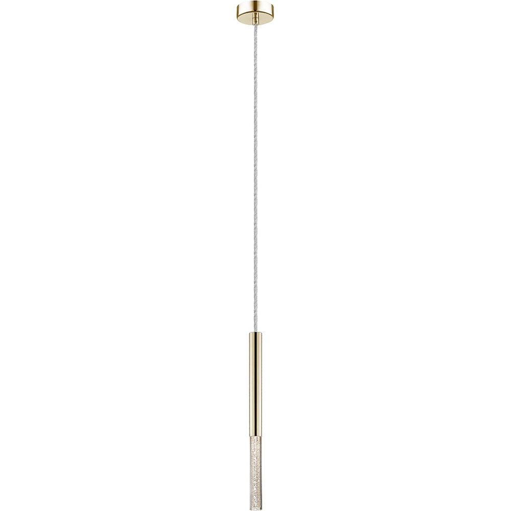 Lampa wisząca tuba glamour ONE LED złota ZumaLine do sypialni, salonu i restauracji.