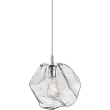 Lampa wisząca szklana glamour ROCK 30 przeźroczysty/srebrny ZumaLine do sypialni, salonu i restauracji.